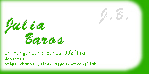 julia baros business card